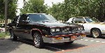 Front shot of a black 1983 Hurst/Olds