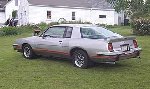 Rear side view of a 1986 Pontiac Grand Prix 2+2