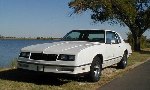 Nice shot of a white Chevy Monte Carlo SS