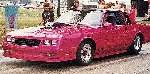 Hot pink Chevy Monte Carlo SS.  This guy has won lots of awards for his Monte