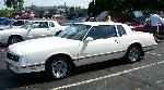 Side shot of a white Chevy Monte Carlo SS