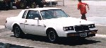 Another nice white 1986 Buick T-Type at the drag strip