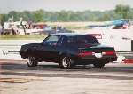 1987 Buick GN launching at the drag strip