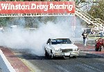 White 1986 Buick T-Type warming up the tires